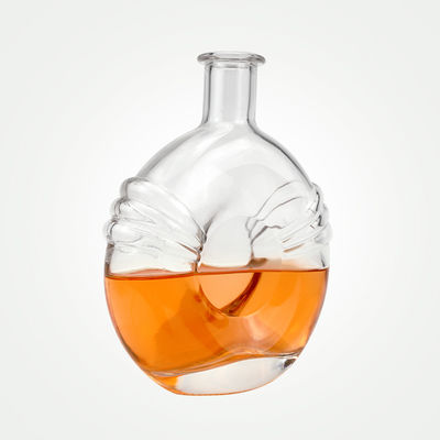500ml 700ml 맑은 유리 병 브랜디를 위한 막대기 코크와 함께
