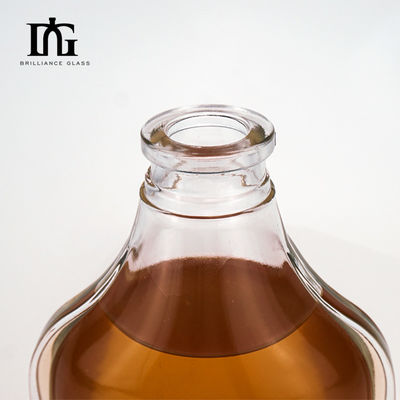 산성 에치 표면 처리 500ml 맑은 유리 병 보드카 브랜디 위스키