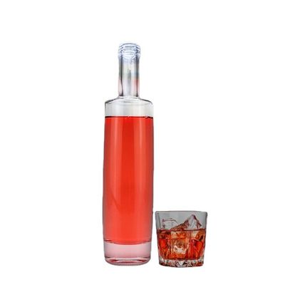 맑은 매트 블랙 글래스 술 병 700ml 노르딕 진 위스키 보드카 스피릿 750ml