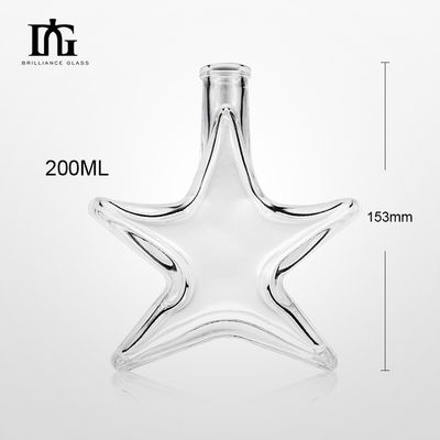좋은 200ml 유리 병 진 럼 브랜디 보드카 OEM / ODM 및 매트 표면 허용