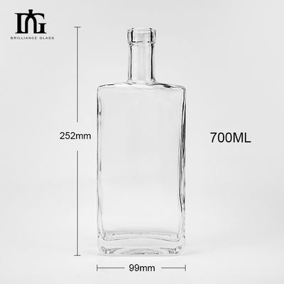 주문용 조각 된 유리 병 700ml 진 럼 빈 700ml 750ml 보드카 위스키 브랜디