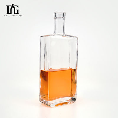 주문용 조각 된 유리 병 700ml 진 럼 빈 700ml 750ml 보드카 위스키 브랜디