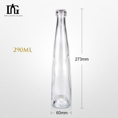 유리 재료 330ml 500ml 디자인 콘 과일 와인 음료 병 알루미늄 뚜??