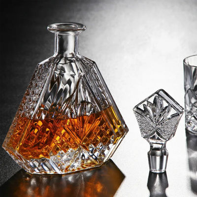 납 없는 와인 병 유리 650ml 블랙 맥주 병 코크 위스키 디칸터 세트