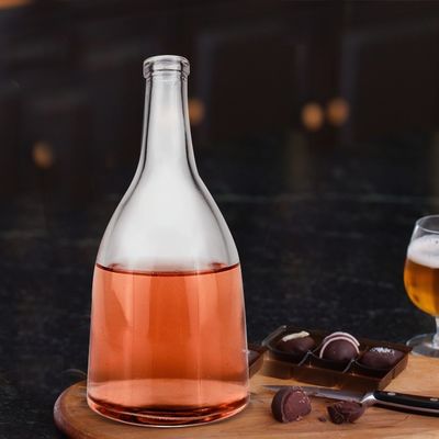 250ml/500ml/700ml/750ml 용량 둥근 유리 술 병 코크 밀폐 유형