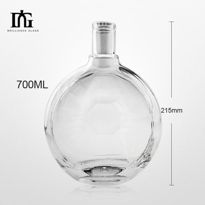 700ml 진 위스키 생산을 위한 맞춤형 둥근 불규칙한 부드러운 표면 유리 병
