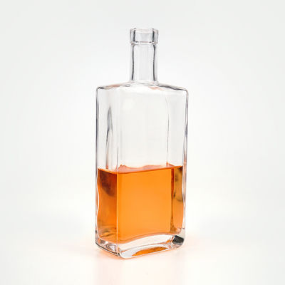 사용자 지정 로고 및 패키지용 우각 된 전자 접착 유리 병 700ml 750ml 보드카