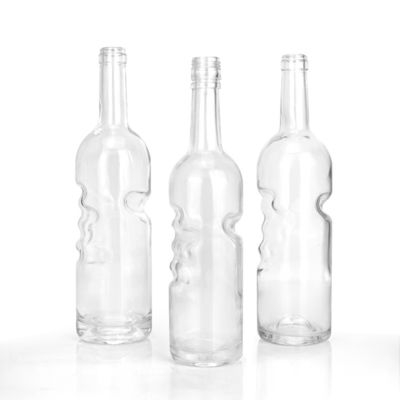 500ml/750ml 레드 와인 병 천사 손 음료 및 과일 수액을위한 특수 모양의 유리