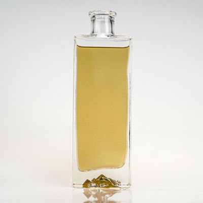 용량 500ml 위스키, 럼, 술, 보드카 진을 위한 평평한 빈 맑은 유리 술병