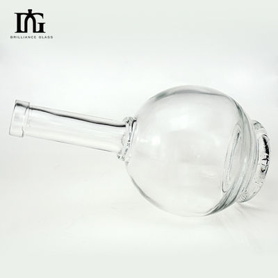 음료용 산업용 500ml 플린트 맑은 둥근 유리 병 코크 나사 캡 타입