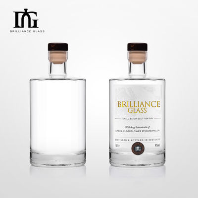음주 및 음료 500ml 글자가 적힌 원형 위스키 병 700ml 유리 병