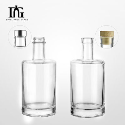 음주 및 음료 500ml 글자가 적힌 원형 위스키 병 700ml 유리 병