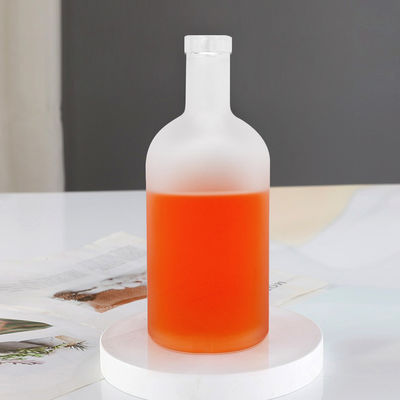 위스키 얼음 유리 병 700ml 사용자 지정 라벨 노르딕 오슬로 음주 병