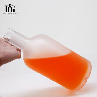 위스키 얼음 유리 병 700ml 사용자 지정 라벨 노르딕 오슬로 음주 병