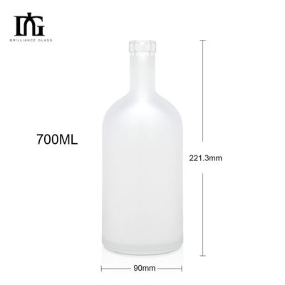 위스키 얼음 유리 병 700ml 사용자 지정 라벨 노르딕 오슬로 음주 병