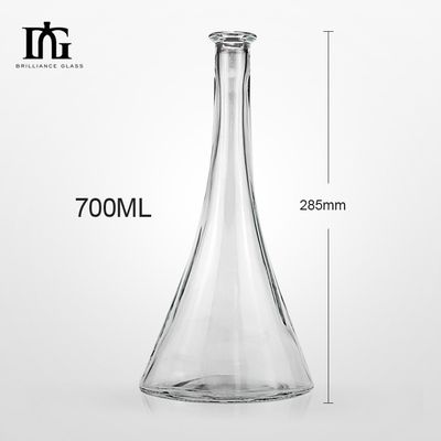 50cl OEM/ODM 슈퍼 플린트 셔츠 맑은 유리 술 병 코크와 나사 캡