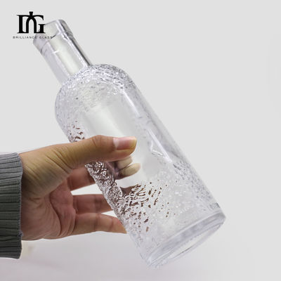 500ml 700ml 750ml 슈퍼 플린트 투명 위스키 보드카 진 테킬라 빈 유리 병
