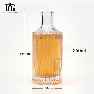 낙화 및 아로마테라피용 녹음 투명 스트립 유리 디푸저 병 250ml