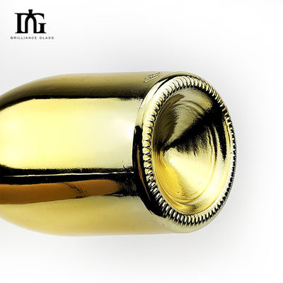 75cl 전압 금 파란색 분홍색 빈 술 샴페인 유리 병 금속 효과