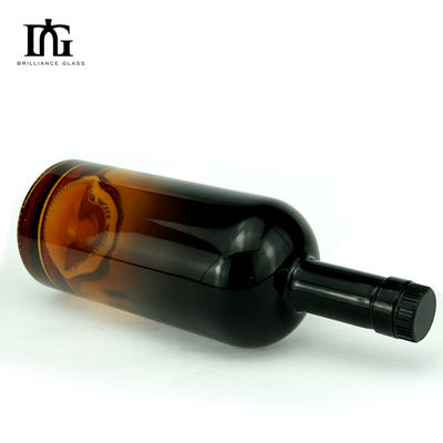 투명한 앰버 블랙 와인 유리 병 375ml 500ml 750ml 700ml 밀폐형 CORK