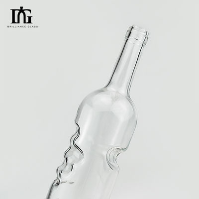 200ml 375ml 500ml 750ml 1000ml 둥근 빈 플린트 유리 술 와인 진 위스키 보드카 테킬라 유리 병 코크 뚜??