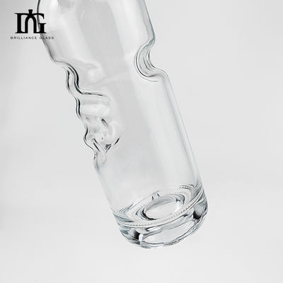 200ml 375ml 500ml 750ml 1000ml 둥근 빈 플린트 유리 술 와인 진 위스키 보드카 테킬라 유리 병 코크 뚜??