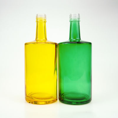 술 및 음료용 슈퍼 플린트 평면 어깨 유리 병 500ml 750ml