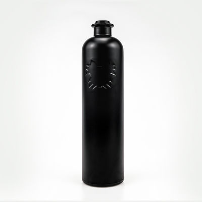 750ml 맑은 둥근 유리 병 브랜디 진 럼 보드카 테킬라 음주