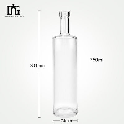 산업용 음료 750ml 맑은 진 보드카 얼음 와인 유리 병