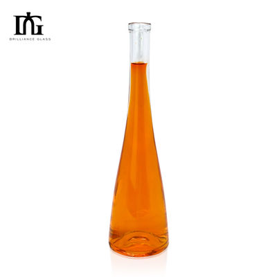 직접 500ml 빈 맑은 유리 알코올 술 선물 병 코크와 나사 캡
