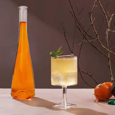 직접 500ml 빈 맑은 유리 알코올 술 선물 병 코크와 나사 캡