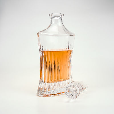 스크린 프린팅 핫 스탬핑 750ml 맑은 유리 디칸터