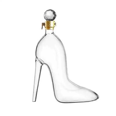 하이힐 신발 모양 독특한 500ml 750ml 용량 위스키 레드 와인 보드카 유리 병