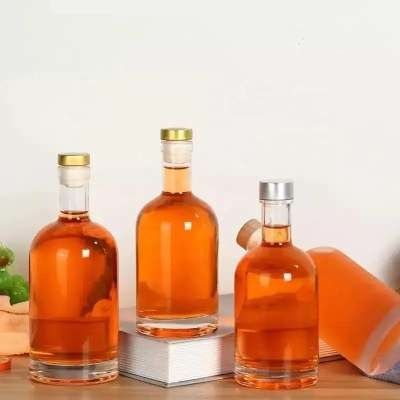 유리 목걸이 매트 블랙 빈 흰색 화장 술병 500ml 700ml 750ml