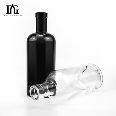유리 목걸이 매트 블랙 빈 흰색 화장 술병 500ml 700ml 750ml