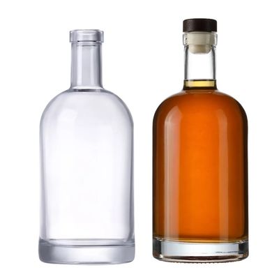 유리 목걸이 500ml 700ml 750ml 노르딕 빈 투명한 술병
