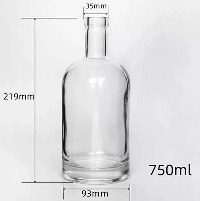 유리 목걸이 500ml 700ml 750ml 노르딕 빈 투명한 술병
