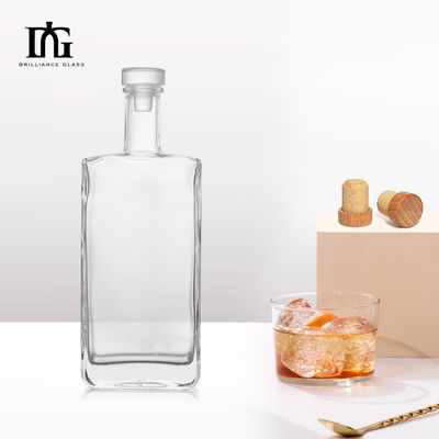 보드카를 위한 750ml 맑은 럼 진 유리 병 산업용 음료 기본 재료 유리