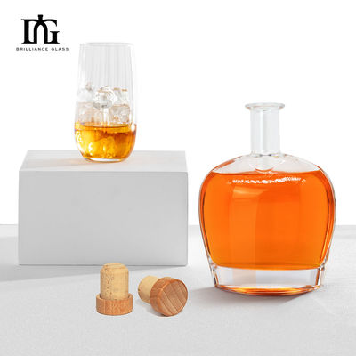 주문 디자인 700ml 럼 유리 병 코크 용량 700ml 샘플 무료로 제공
