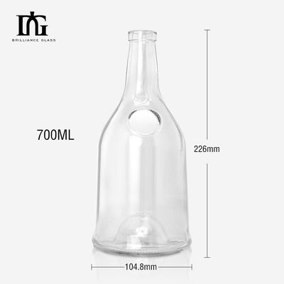 유리 목걸이 재료 700ml 어두운 녹색 빈 와인 유리 병 코크 밀폐 유형
