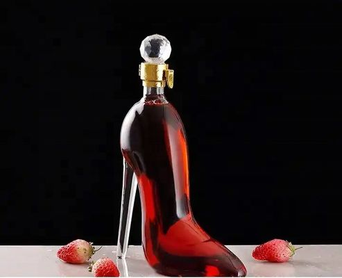 독특한 모양 500ml 750ml 하이힐 신발 술 위스키 레드 와인 보드카 유리 병