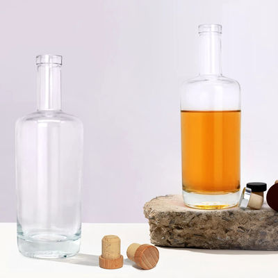 슈퍼 플린트 500ml 750ml 브랜디 맑은 위스키 진 유리 와인 컬러 보드카 병 다이렉트