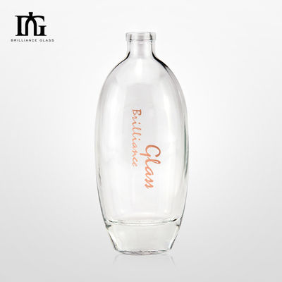500ml 와인 보드카 음주 병 녹화 및 뜨거운 스탬핑 유리 용기
