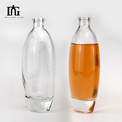 500ml 와인 보드카 음주 병 녹화 및 뜨거운 스탬핑 유리 용기