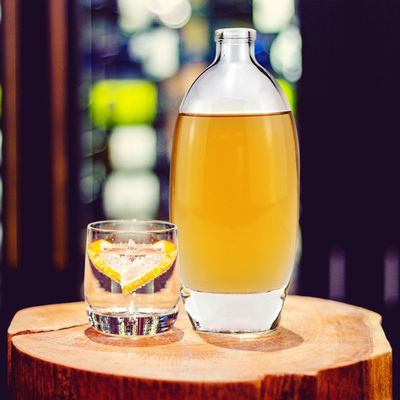 500ml 와인 보드카 음주 병 녹화 및 뜨거운 스탬핑 유리 용기