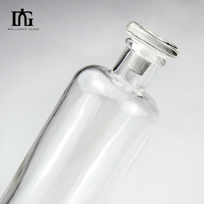 500ml/700ml/750ml 둥근 기둥 얇은 높은 볼드카 유리 병 코크 나사 캡 유형