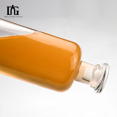 500ml/700ml/750ml 둥근 기둥 얇은 높은 볼드카 유리 병 코크 나사 캡 유형
