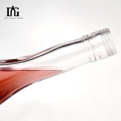 특수 모양 500ml/750ml 테킬라 위스키 진 럼 브랜디 보드카 T 코크가 있는 유리 병