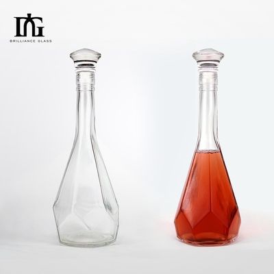 특수 모양 500ml/750ml 테킬라 위스키 진 럼 브랜디 보드카 T 코크가 있는 유리 병