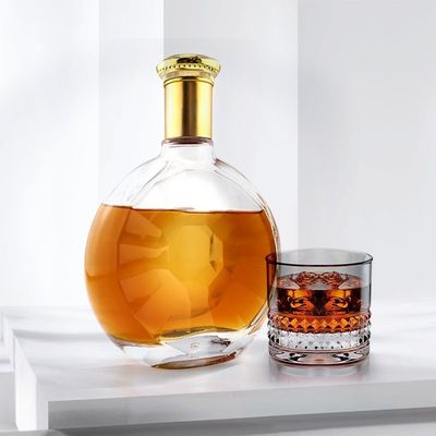 수용 가능한 고객 로고 500ml 700ml 유리 병 코크 막대와 나사 캡